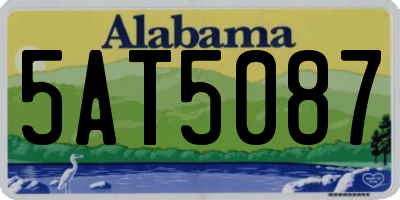 AL license plate 5AT5087