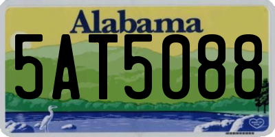 AL license plate 5AT5088