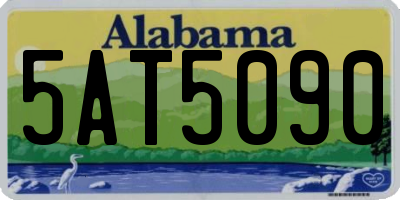 AL license plate 5AT5090