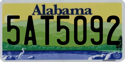 AL license plate 5AT5092
