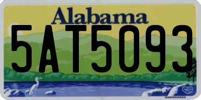 AL license plate 5AT5093