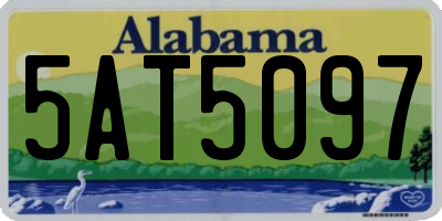 AL license plate 5AT5097