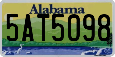 AL license plate 5AT5098