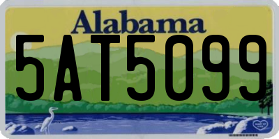 AL license plate 5AT5099