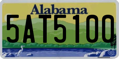 AL license plate 5AT5100