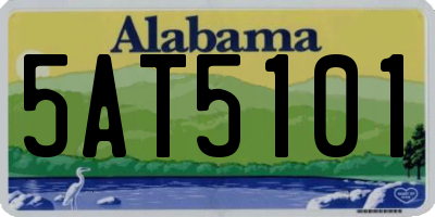 AL license plate 5AT5101