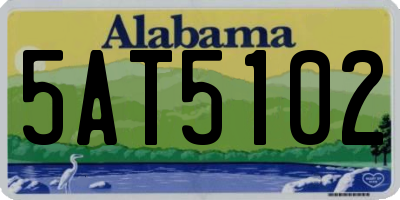 AL license plate 5AT5102