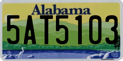 AL license plate 5AT5103