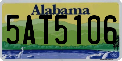 AL license plate 5AT5106