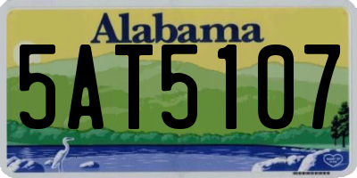 AL license plate 5AT5107