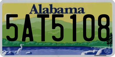 AL license plate 5AT5108