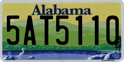AL license plate 5AT5110