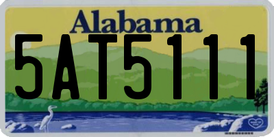 AL license plate 5AT5111