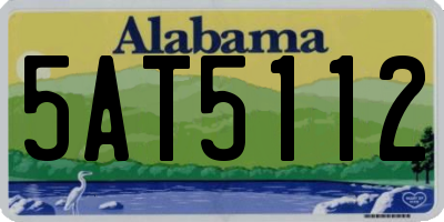 AL license plate 5AT5112
