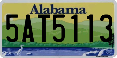 AL license plate 5AT5113