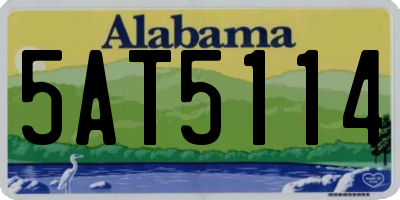 AL license plate 5AT5114