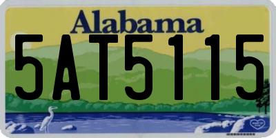 AL license plate 5AT5115