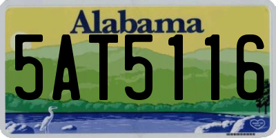 AL license plate 5AT5116