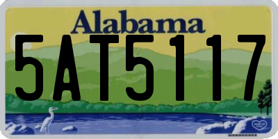 AL license plate 5AT5117