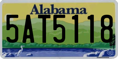 AL license plate 5AT5118