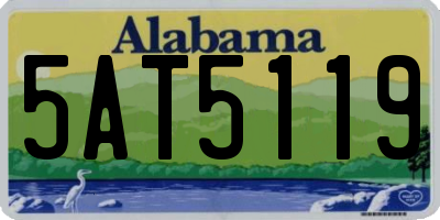 AL license plate 5AT5119