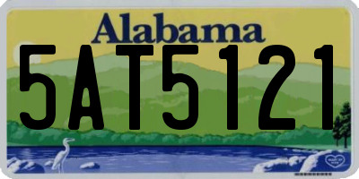 AL license plate 5AT5121