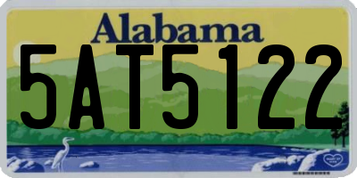 AL license plate 5AT5122
