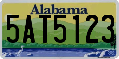 AL license plate 5AT5123