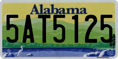 AL license plate 5AT5125