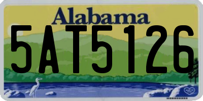AL license plate 5AT5126