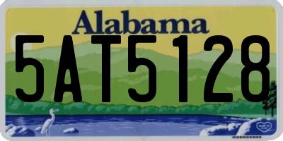 AL license plate 5AT5128