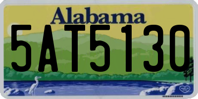 AL license plate 5AT5130