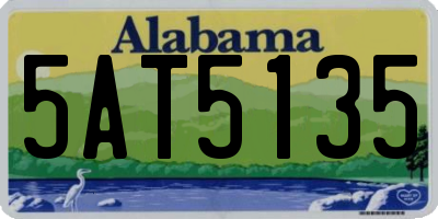AL license plate 5AT5135