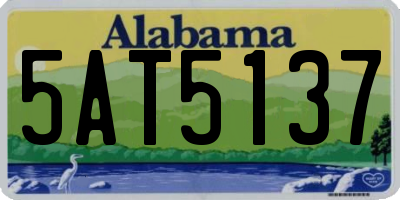 AL license plate 5AT5137