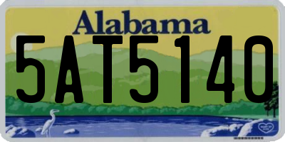 AL license plate 5AT5140