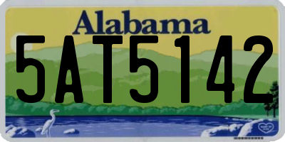 AL license plate 5AT5142