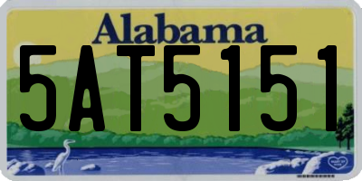 AL license plate 5AT5151