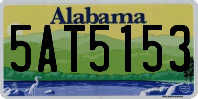 AL license plate 5AT5153