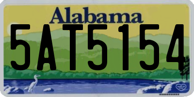 AL license plate 5AT5154
