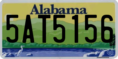 AL license plate 5AT5156