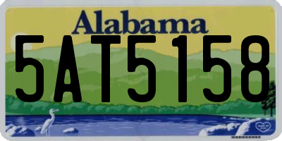 AL license plate 5AT5158