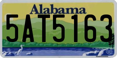 AL license plate 5AT5163