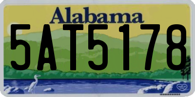 AL license plate 5AT5178