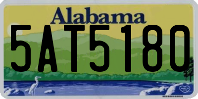 AL license plate 5AT5180