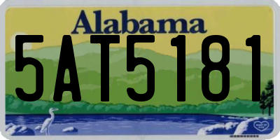 AL license plate 5AT5181