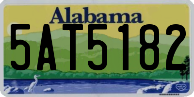 AL license plate 5AT5182
