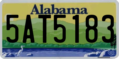 AL license plate 5AT5183