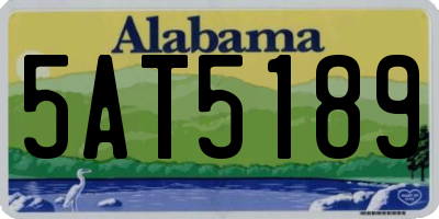 AL license plate 5AT5189