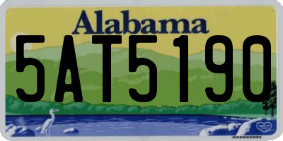 AL license plate 5AT5190