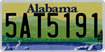 AL license plate 5AT5191